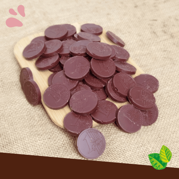 Euros en chocolat au lait