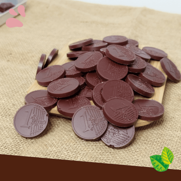 Euros en chocolat au lait