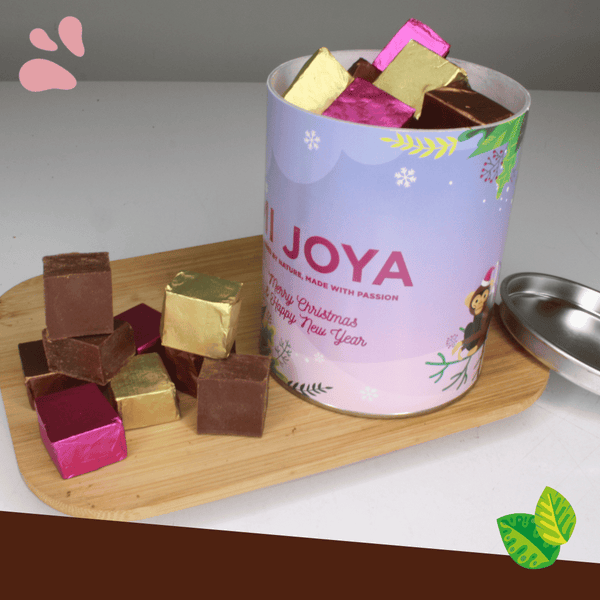 Kerstdoosje gevuld met gianduja